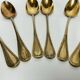 6 spoonfuls silver and vermeil poincon minerve gaston bardies 19th 122 grams