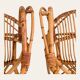 Paire de fauteuils coquille vintage 1950