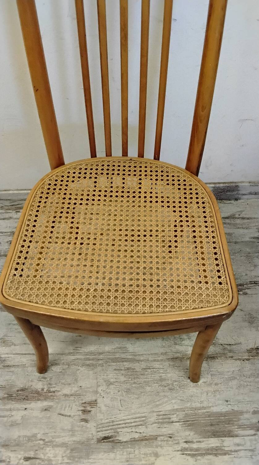 Caned wooden chair, "Eden" model