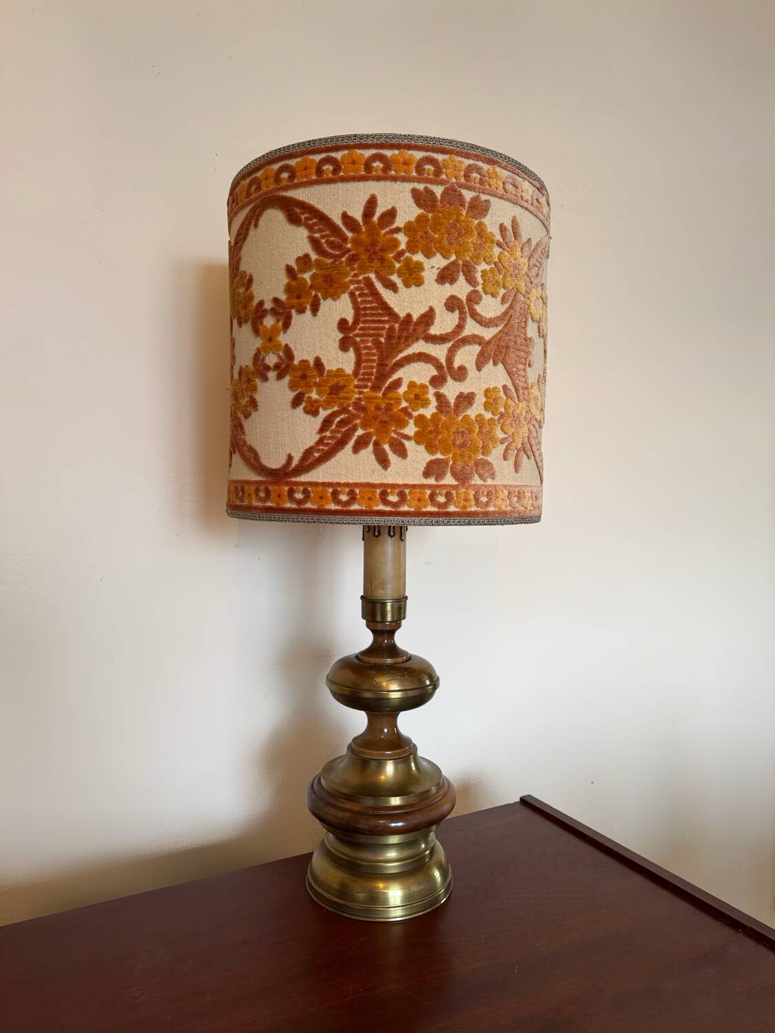 60s floral lampshade