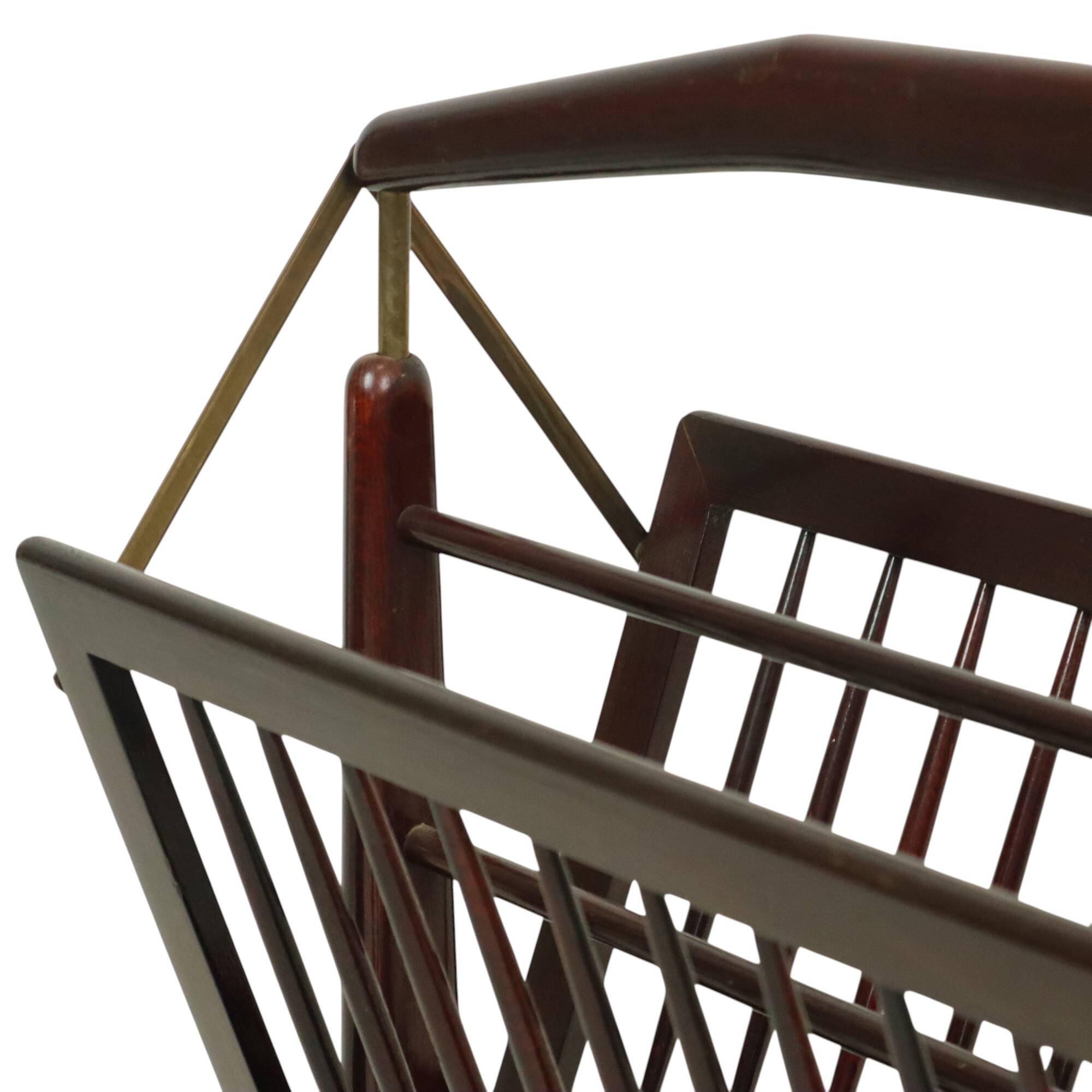 Porte-revues italien en bois Cesare Lacca