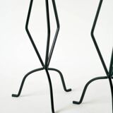 Paire de chandeliers sculpturaux en fer forgé, brutalistes, 1970