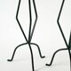 Pair of sculptural wrought iron candle holders, brutalist, 1970.