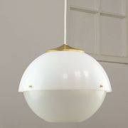 Italian Space Age Pendant in Brass and Plexiglass, 1970s