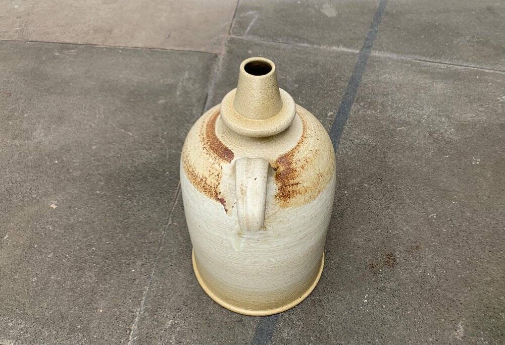 Large earthenware vase jug from German study pottery by Rudi Stahl, 1960s.