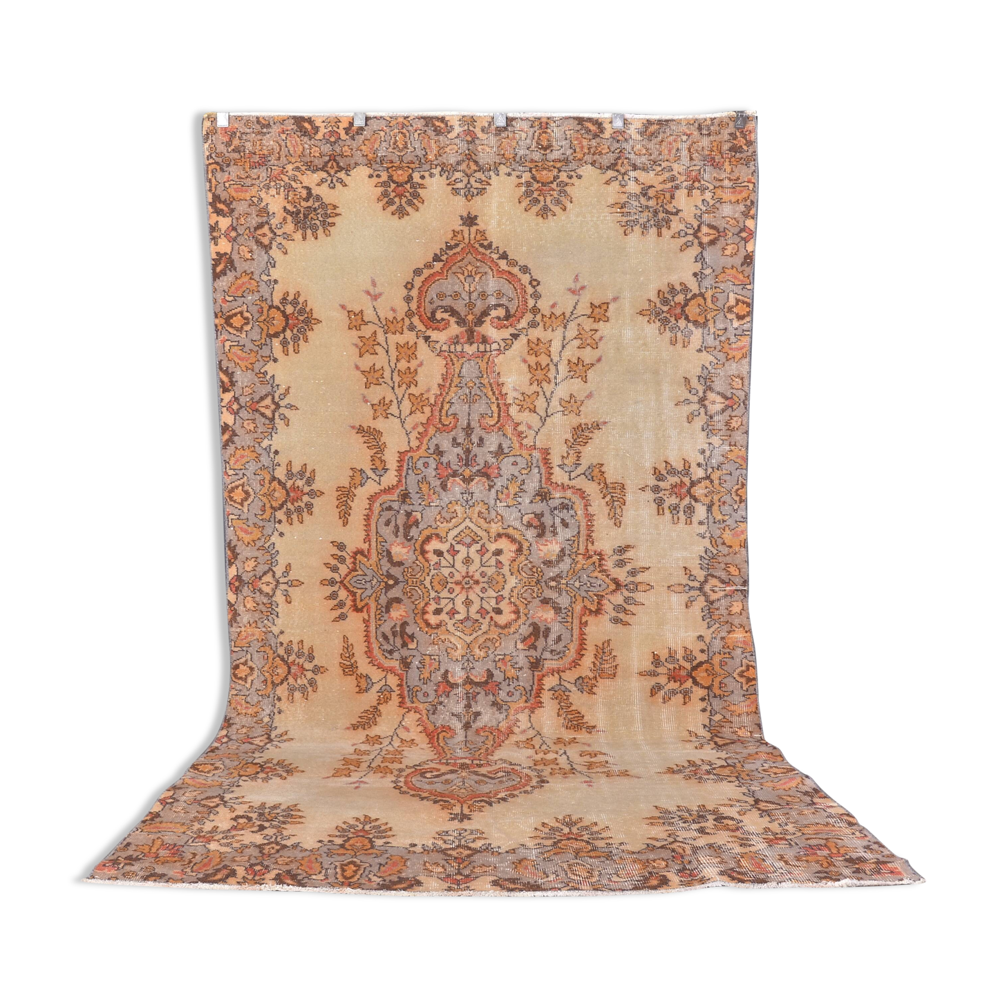 Turkish Vintage Oushak Rug sku c 183
