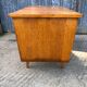Bureau vintage à pieds compas en chêne