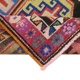 Handwoven anatolian multicolor runner rug 87 cm x 330 cm