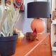 Lampe vintage en terre cuite année 40