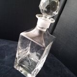 Crystal whiskey decanter Vine leaf decoration