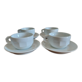 Lot de 4 grandes tasses de bistrot