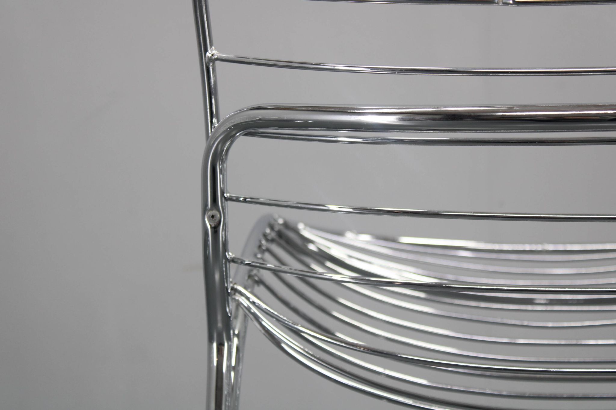1970s Pair of Gastone Rinaldi Chromed Steel Chairs for Rima, Italy