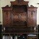 Upper part of an antique 19th-century dresser, Louis XV style.