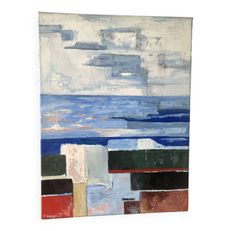 Paysage abstrait signé de 2018