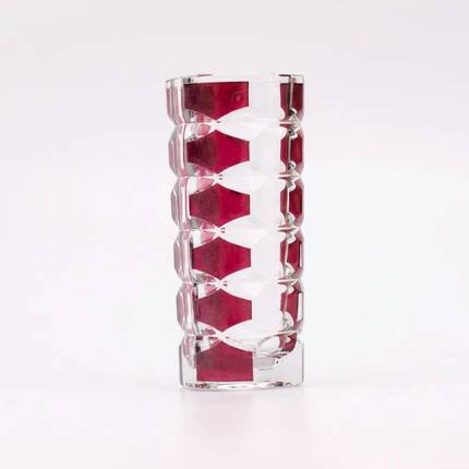 Vintage Windsor ruby vase in crystal - JG Durand for Luminarc