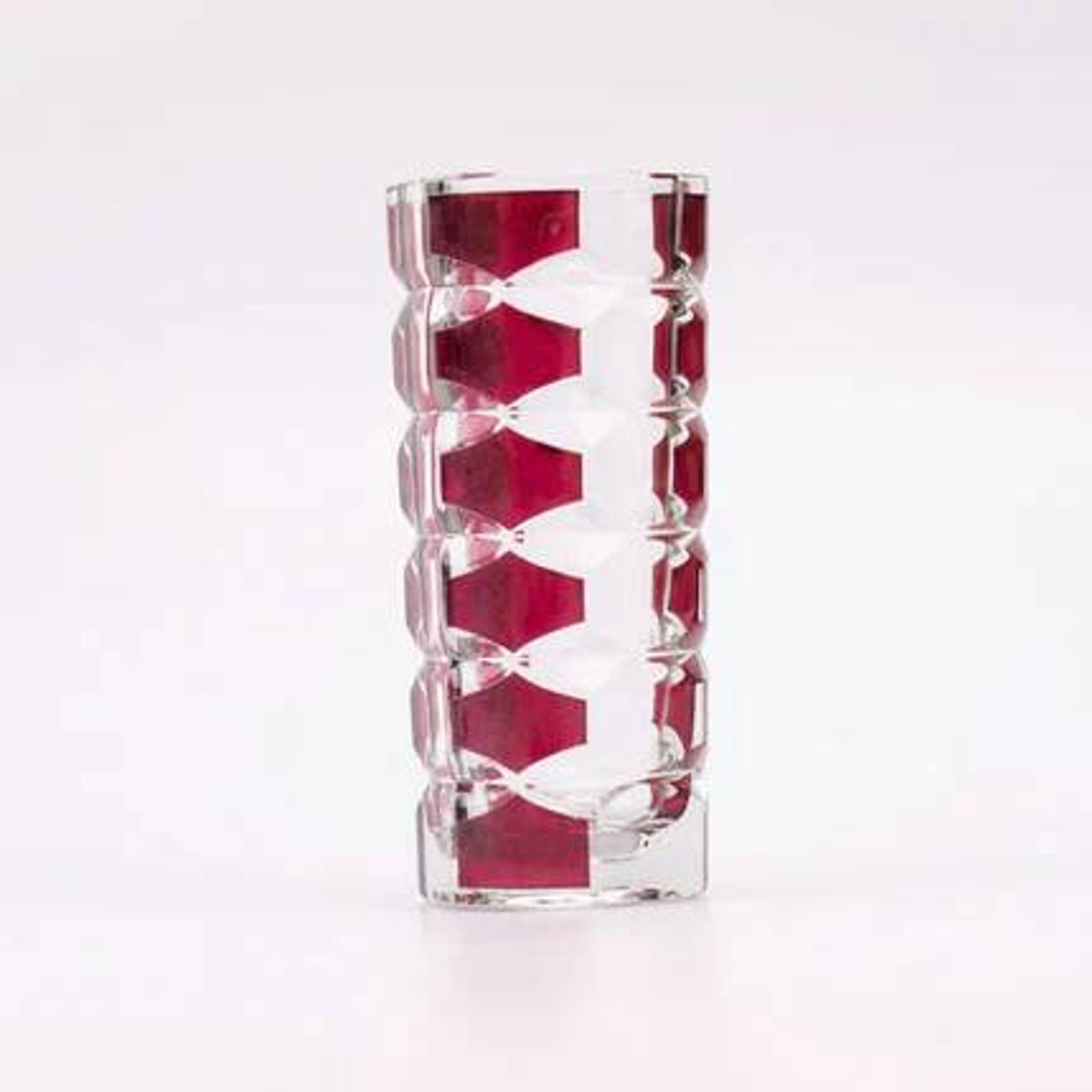Vintage Windsor ruby vase in crystal - JG Durand for Luminarc