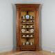 Antique baroque corner cabinet in walnut, Italy, 18th century.