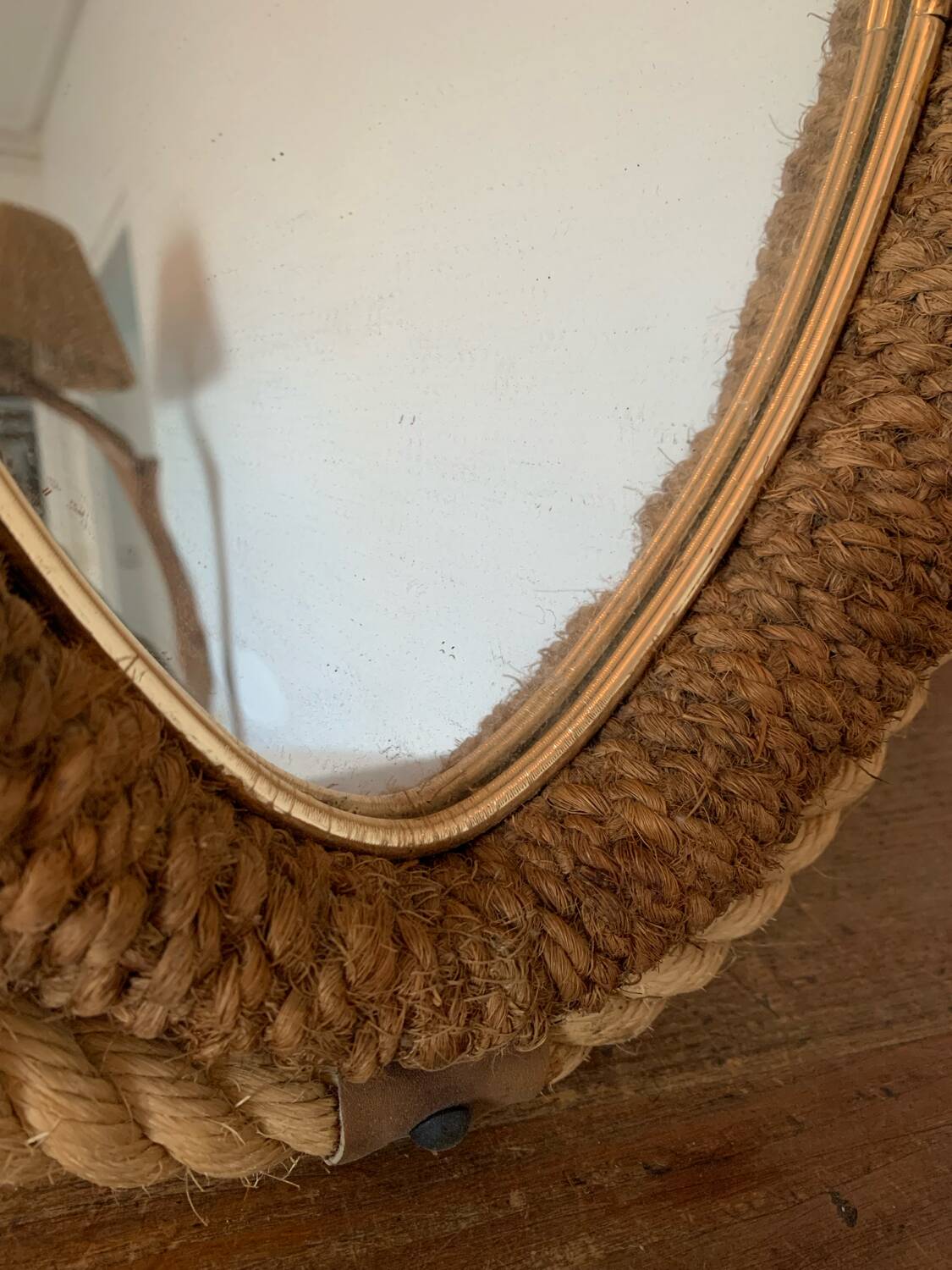 Miroir Corde Circa 1950 Vintage