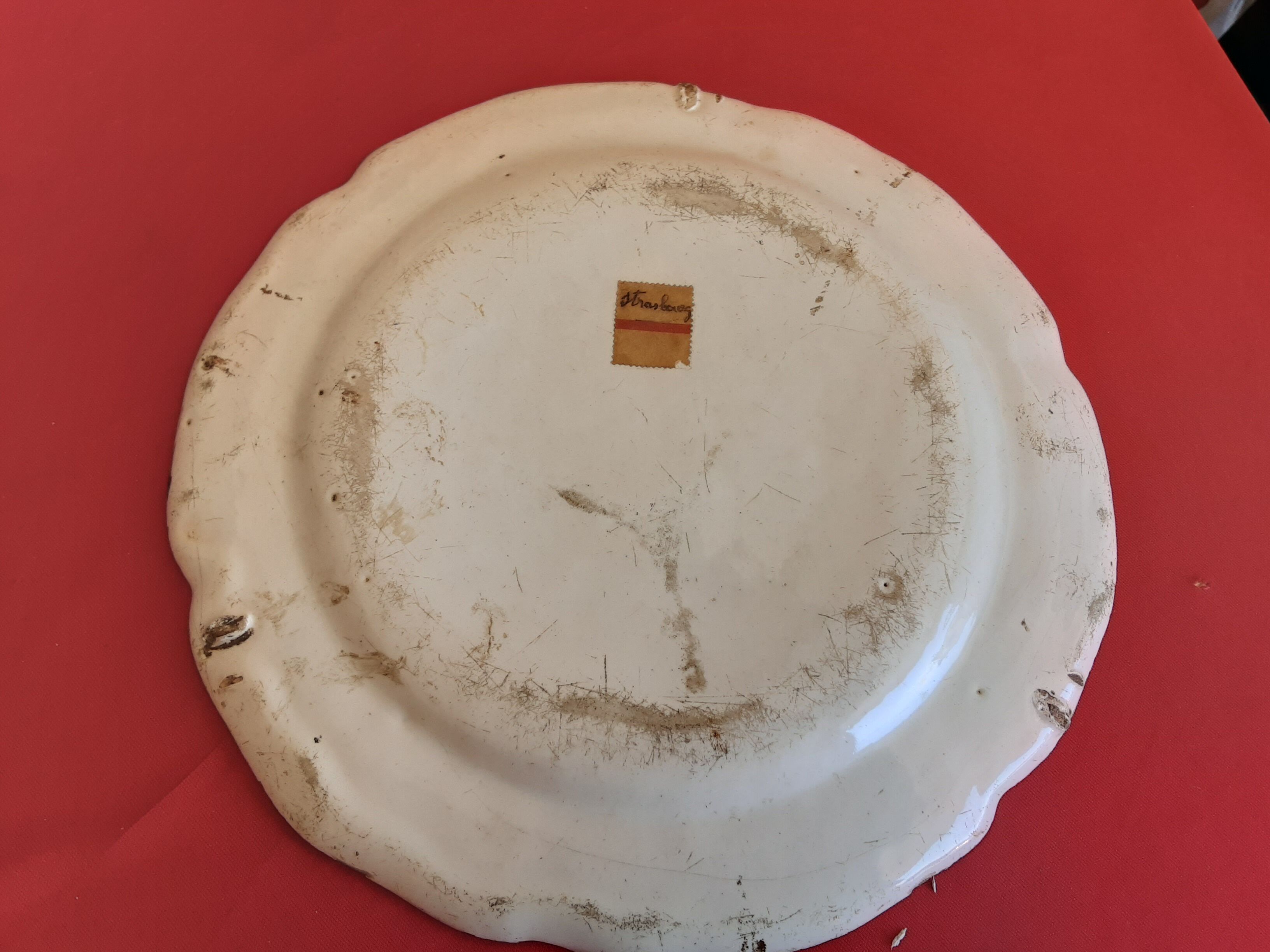 Old plate faience of strasbourg