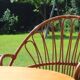 Vintage 4 armchairs and table rattan lounge