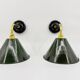 Enamelled sheet metal wall lights