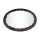 large mirror oval art deco a smoked mirror background and a mirror with beveled top 58x81cm