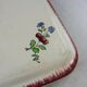 Old table mat décor Lorraine, ceramic from Gien