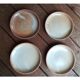 Lot of 4 deep plates made of vintage sandstone