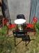 Set of 4 TOLIX T2 Metal Chairs, Red & Black + White Bistro Table
