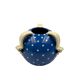 Art Deco blue ceramic vase, Rometti, Umbertide Italy 1930s