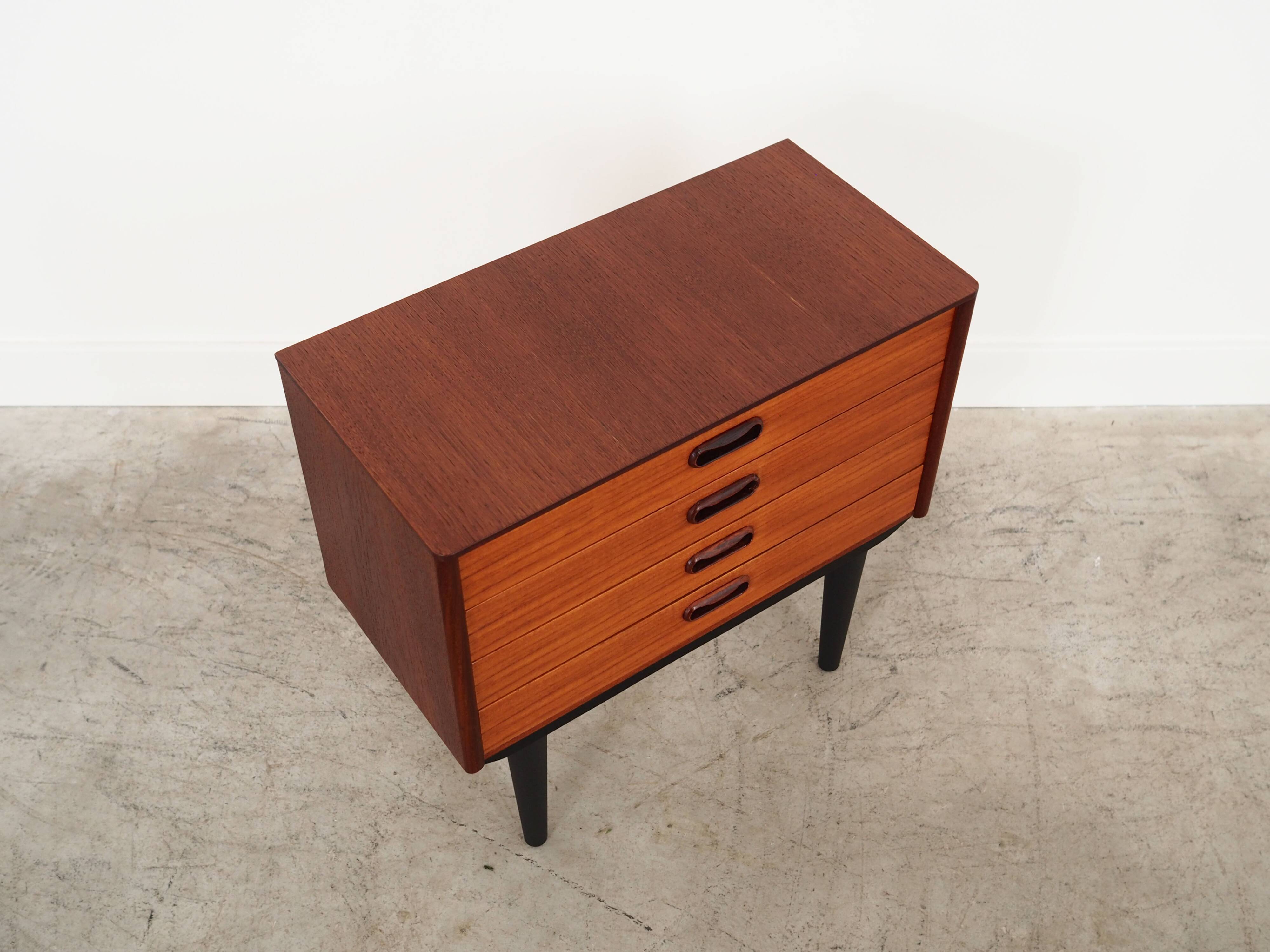 Teak chest of drawers, Danish design, 1960s, manufacture: Denmark
