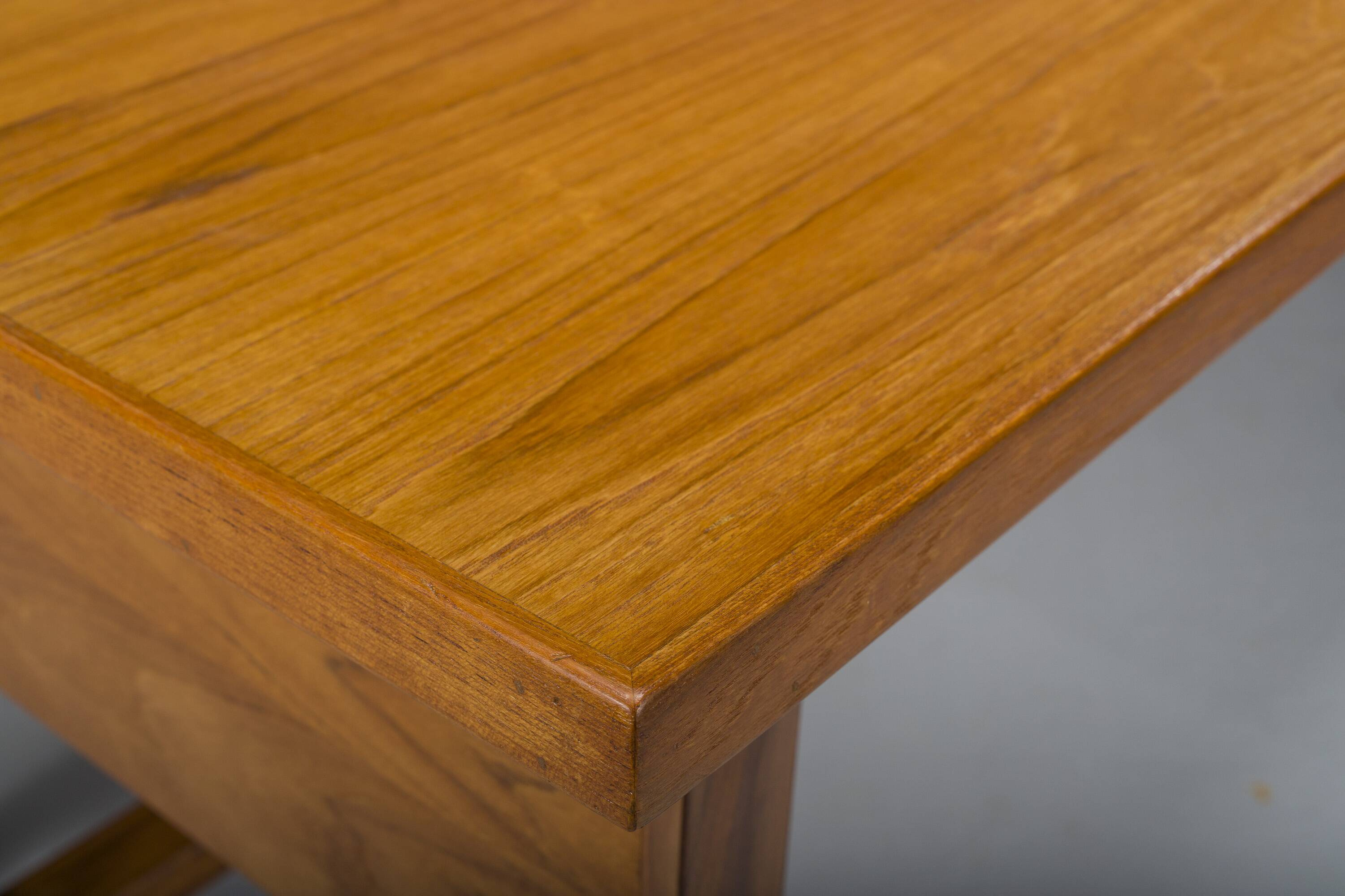 Swedish Freestanding Teak Architect Desk, 1960s