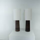 Set of two ceramic sculptural table lamps by Töreboda