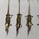 Set of 12 Bronze Knife Rests African Art Handcrafted Crocodiles