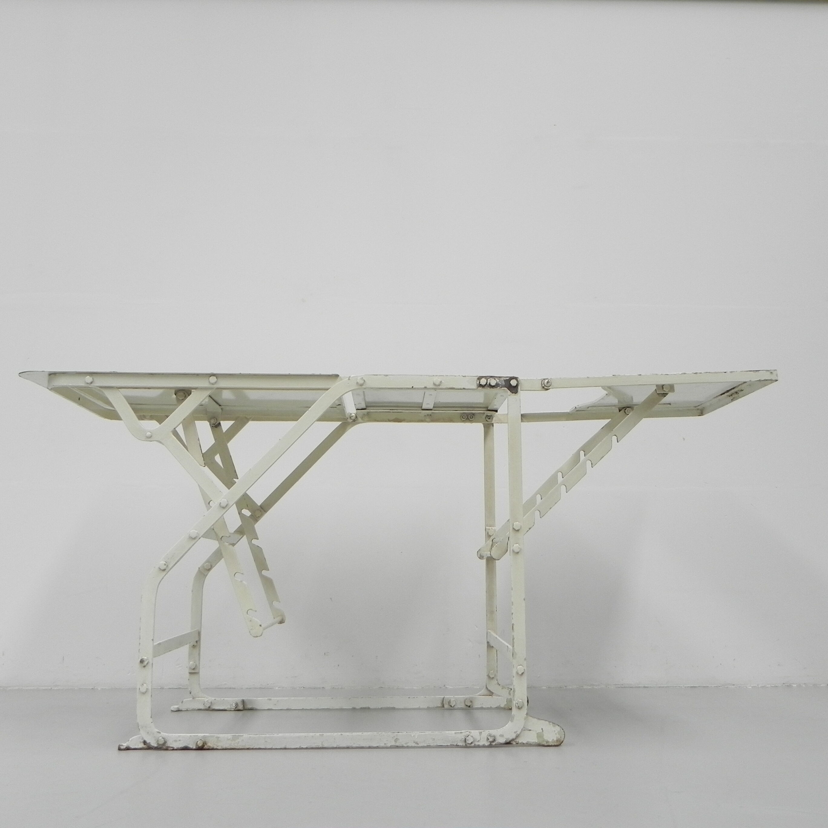 Industrial side table, hospital bed