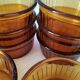 Set of 8 Duralex amber-colored ramekins