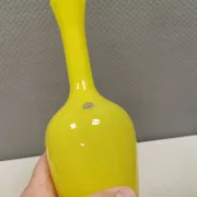 Swedish glass vase from the 1980s in a lovely yellow colour.