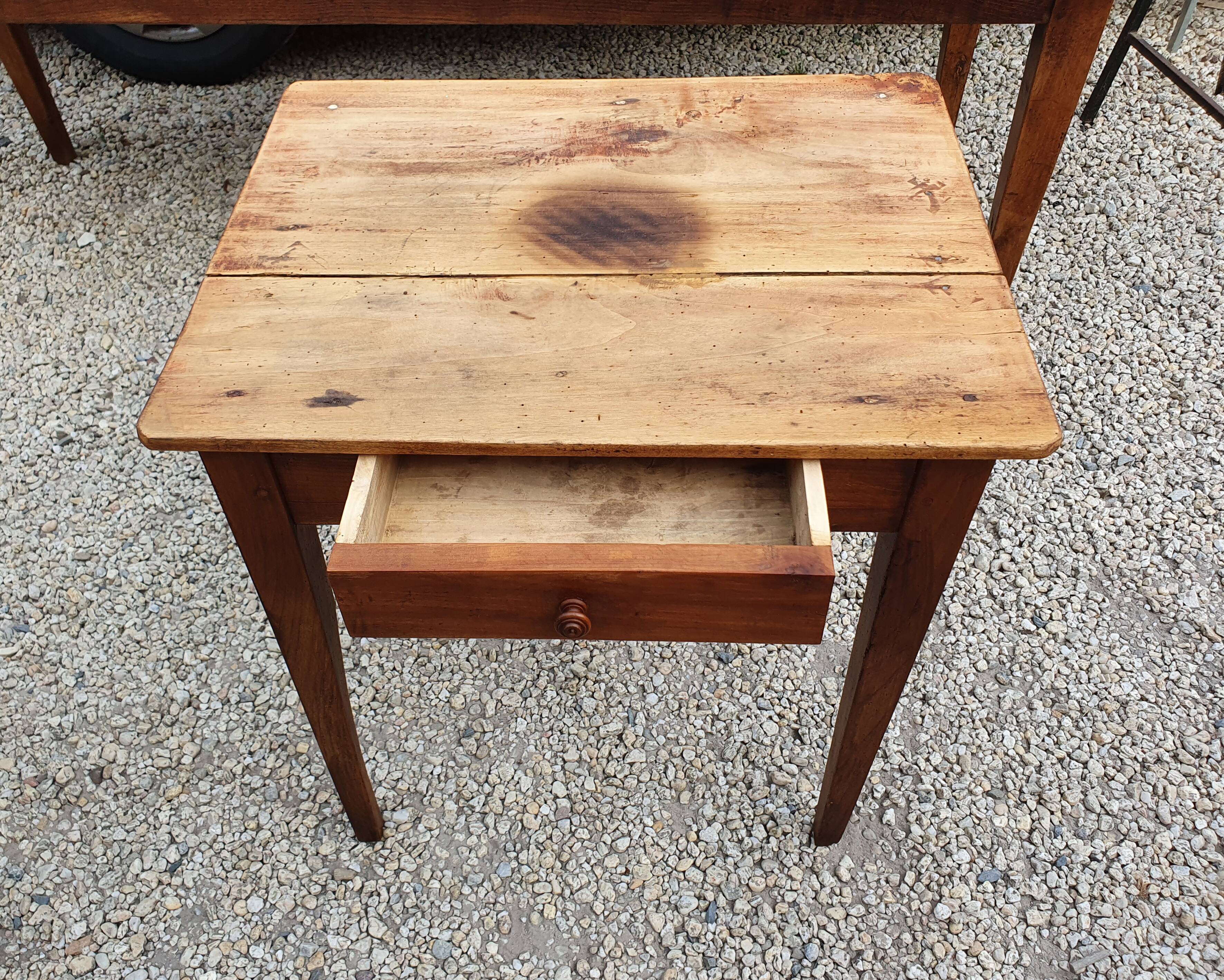 Children's desk table in wax wood