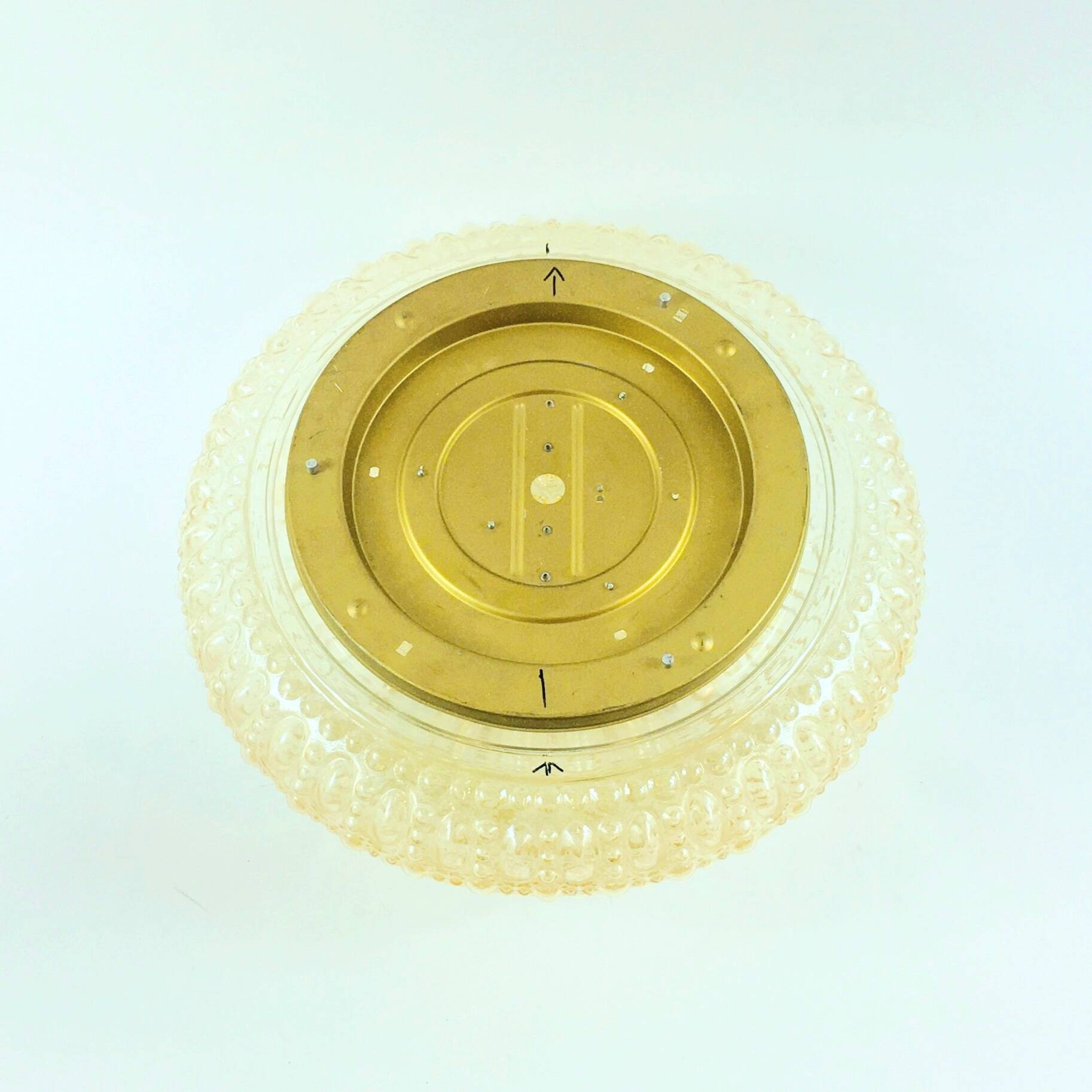 Extra Large Amber Bubble Glass Ceiling Light - H. Tynell for Limburg, 1960s