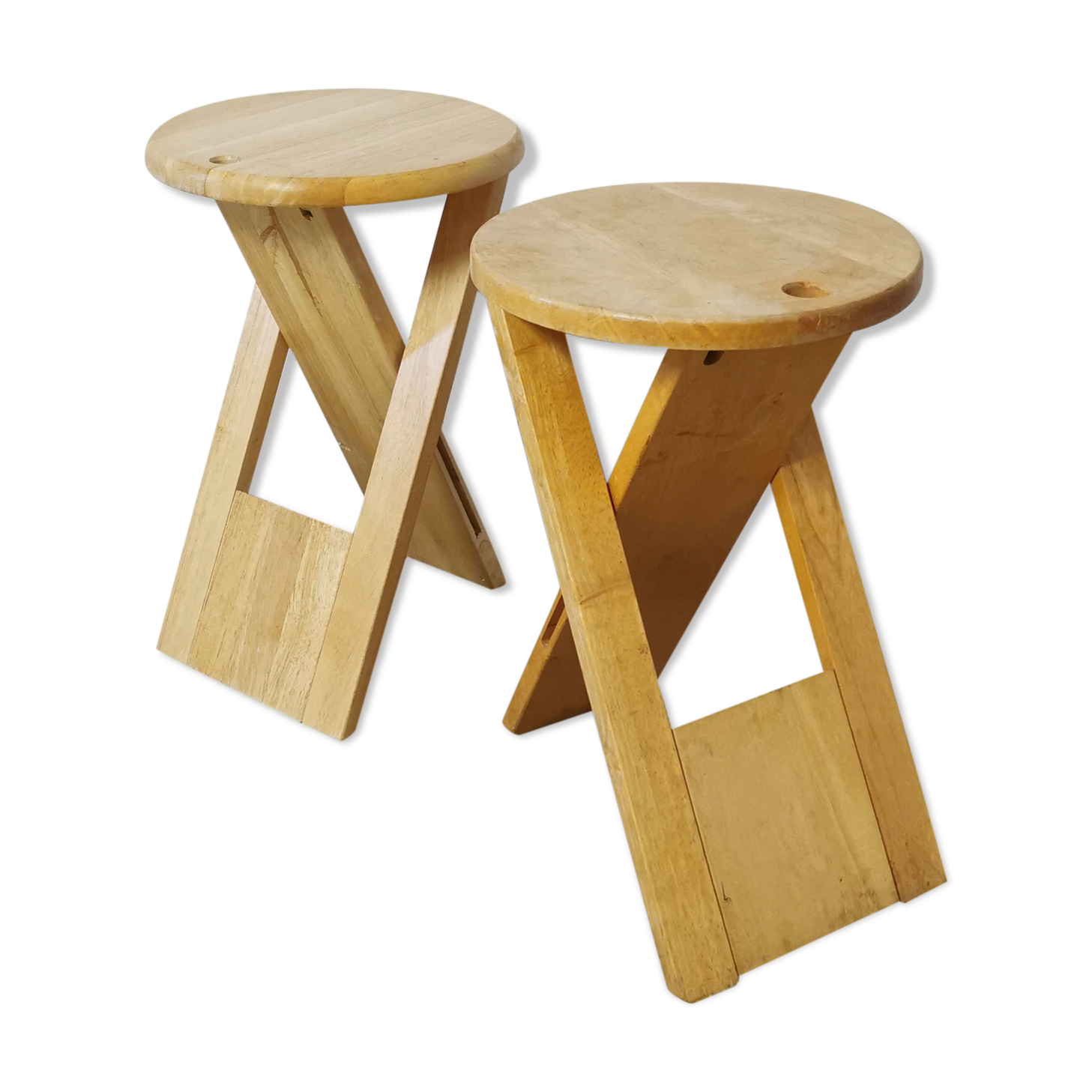 Pair of foldable stools by Adrian Reed