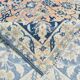 Tapis Persan Vintage Tissé Main, Motif Floral, Laine Beige & Bleu,301x414Cm