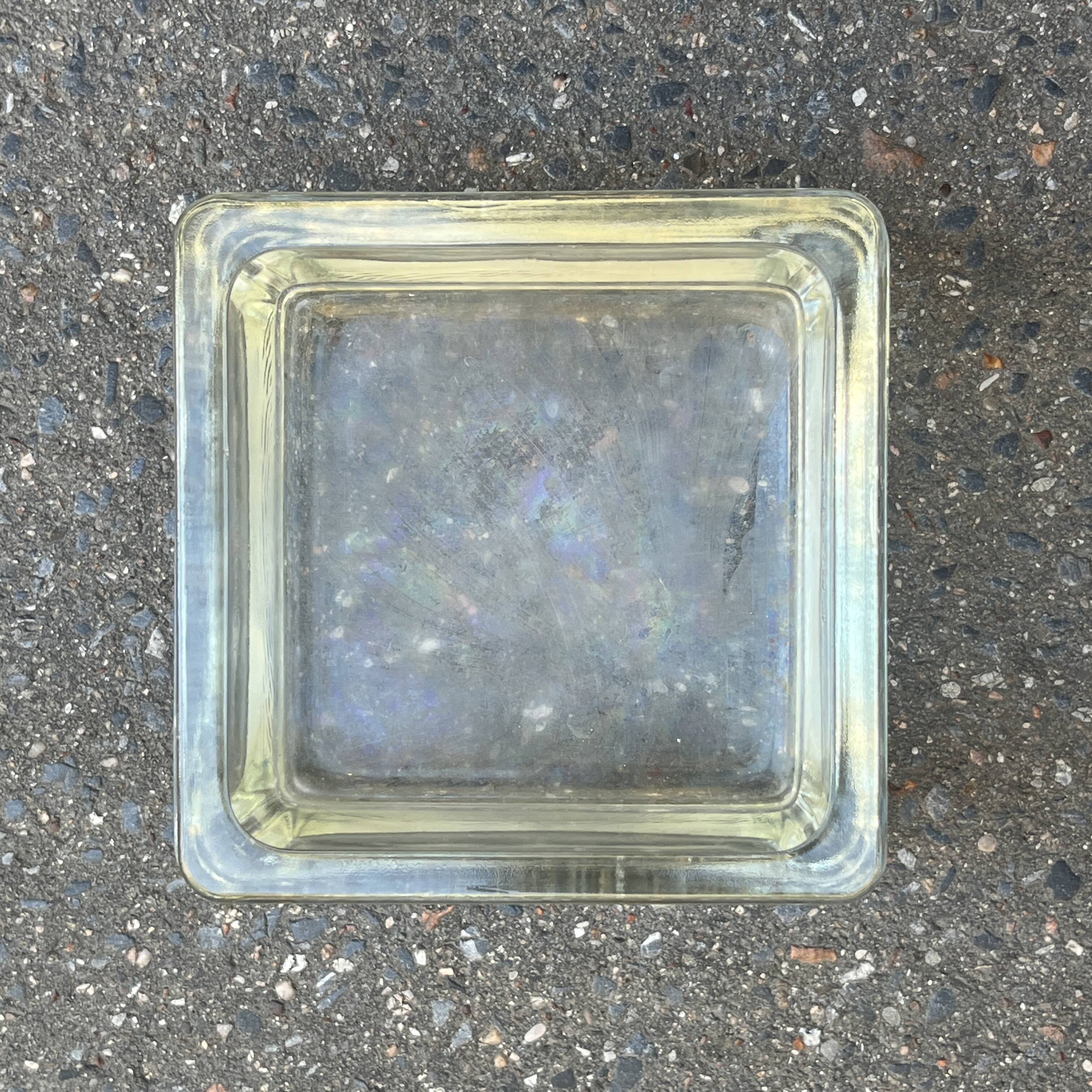 Lumax glass block tray - lumax charlotte perriand ashtray