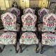 Suite de 6 chaises anglaises en velours