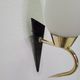 Pair of Arlus wall lights in brass, opaline and lacquered glass from the 1950s