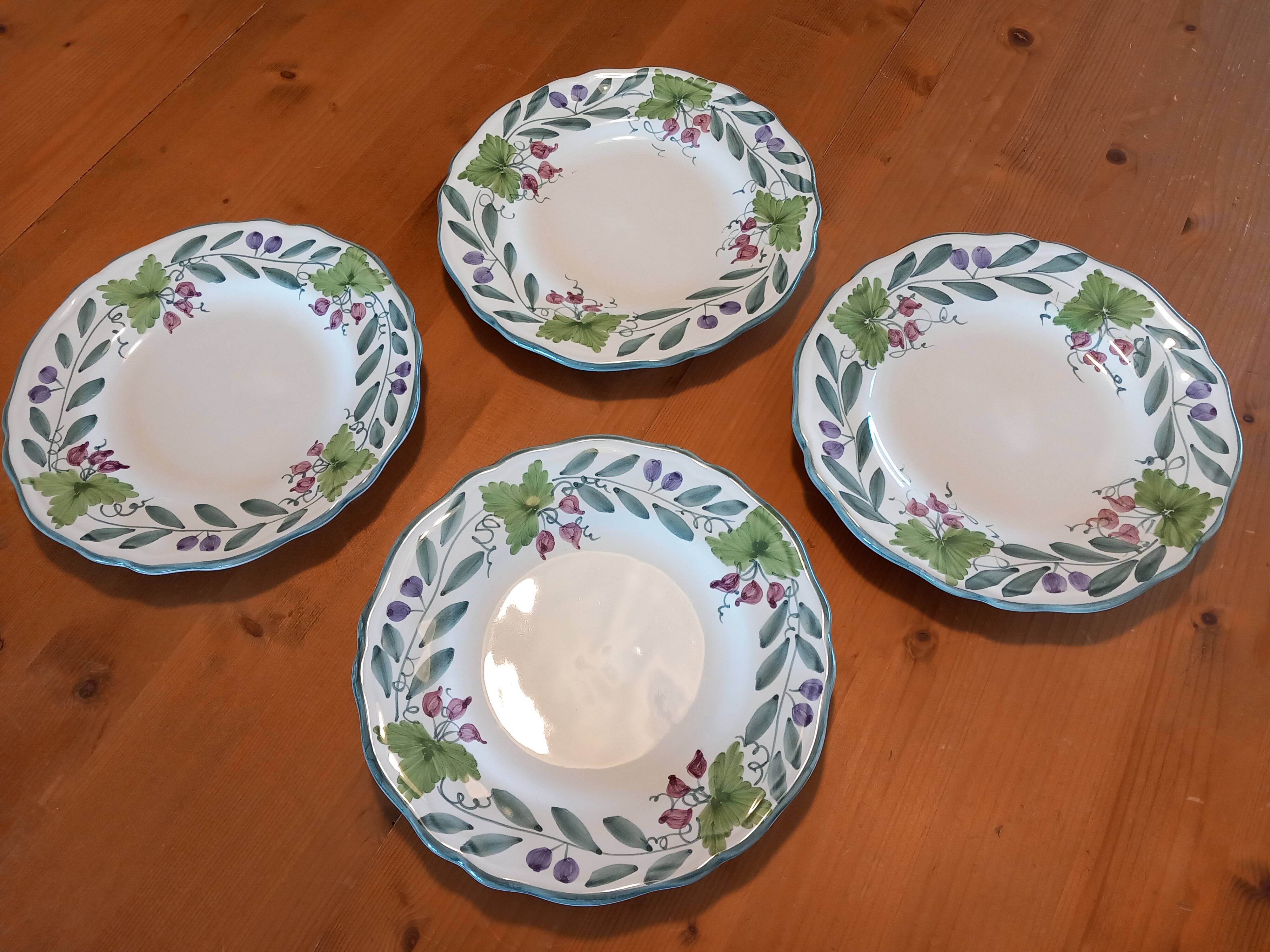 4 salad plates, dessert Fortebraccio Italy