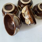 Set of 5 vintage enameled bowls – Chic terracotta ambiance