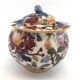 Old Sugar Bowl Candy Box Covered Earthenware Pot Gien Peonies