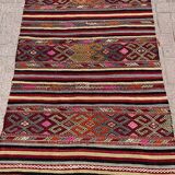 4 x 6 ft handmade runner kilim rug vintage kilim rug Turkish rug bedroom rugs