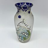 Legras vase with thrush