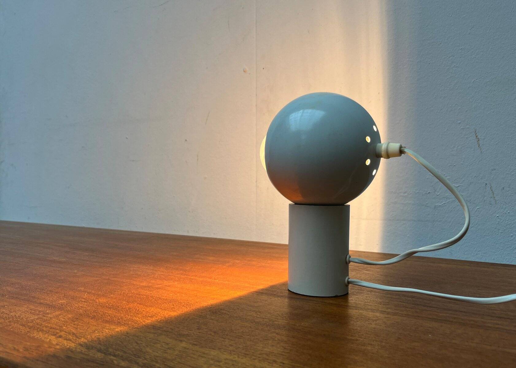 Swiss minimalist magnetic table lamp from the mid-century space age, 1960s.